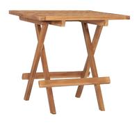 vidaXL Tavolo da Giardino Pieghevole 50x50x50 cm in Massello di Teak