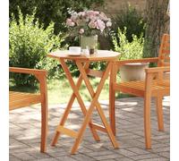 vidaXL Tavolo da Giardino Pieghevole Ø60x75cm Legno Massello di Acacia