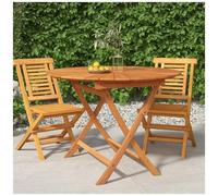 AX Tavolo Tè Foro Ombrellone ø5cm Pranzo 85x75cm Teak Elegante Veranda 362619