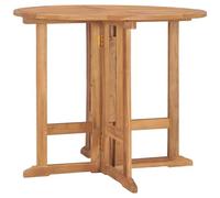 VIDAXL - Tavolo da Giardino Pieghevole 90x75 cm in Massello di Teak