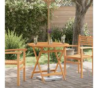 vidaXL Tavolo da Giardino Pieghevole Ø90x75cm Massello di Eucalipto
