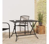 vidaXL Tavolo da Giardino Pieghevole Antracite 110x80x72 Rete Acciaio