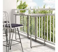 vidaXL Tavolo da Giardino Pieghevole Grigio 90x51x75 cm in Polyrattan, Tavolo da Esterno, mobili da Giardino, mobili da Giardino, Tavolo da Giardino