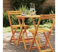 vidaXL Tavolo da Giardino Pieghevole Rotondo Ø60x72 cm Legno Massello di Acacia