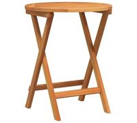 vidaXL Tavolo da Giardino Pieghevole Rotondo Ø60x72 cm Legno Massello di Acacia