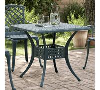 vidaXL Tavolo da Giardino Verde 80x80x75 cm in Alluminio Pressofuso