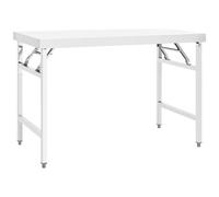 VIDAXL - Tavolo da Lavoro Cucina Pieghevole 120x60x80 cm in Acciaio Inox