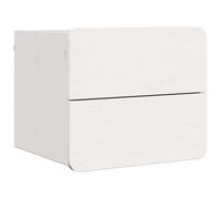 vidaXL Tavolo da Notte a Muro Bianco 39 x 34 x 33 cm di È Un salvaspazio in Legno di Pino massello con Finitura Opaca. Ha Un cassetto Estraibile e Si Adatta Perfettamente a camere da Letto con Stil