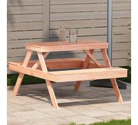 vidaXL Tavolo da Picnic 105x134x75 cm in Legno Massello di Douglas