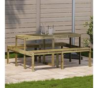 vidaXL Tavolo da Picnic 160x134x75 cm in Legno Impregnato di Pino