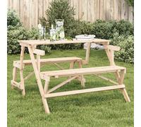 vidaXL Tavolo da Picnic con Panche in Legno Abete 2-in-1 Convertibile