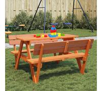 vidaXL Tavolo da Picnic per 4 Bambini con Foro Ombrellone Legno Abete