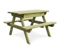 VIDAXL - Tavolo da Picnic per Bambini con Panche 90x90x58 cm in Pino