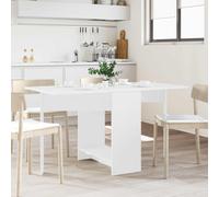 vidaXL Tavolo da pranzo 138 x 70 x 73,5 cm in legno di ingegneria bianco, tavolo da pranzo rettangolare moderno, design estensibile, resistente all'acqua, pratico mobile per soggiorno, cucina