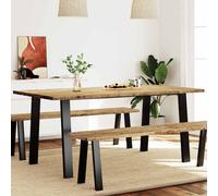 vidaXL Tavolo da Pranzo 150x90x75 cm in Legno Massello di Acacia, tavolo sala da pranzo, tavolo, tavoli, tavolo da cucina, tavolo da ristorante
