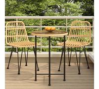 vidaXL Tavolo da Pranzo Ø55 cm Vetro Temperato e Acciaio