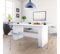 vidaXL Tavolo da Pranzo Bianco 180x90x76 cm in Legno Multistrato