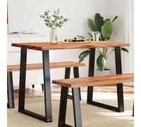 vidaXL Tavolo da Pranzo Bordi Vivi 110x70x75 cm Legno Massello Acacia