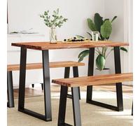 VIDAXL - Tavolo Da Pranzo Bordi Vivi 110x70x75 Cm Legno Massello Acacia