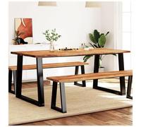 VIDAXL - Tavolo Da Pranzo Bordi Vivi 180x90x75 Cm Legno Massello Acacia