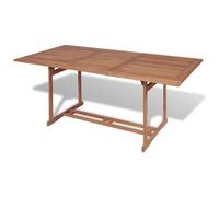 Tavolo da giardino 180x90x75 cm in massello di teak