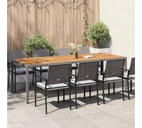 vidaXL Tavolo da Pranzo da Giardino Grigio 250 x 100 x 75 cm