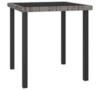 vidaXL Tavolo da Pranzo da Giardino Grigio 70x70x73 cm in Polyrattan