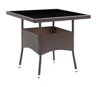 vidaXL Tavolo da Pranzo da Giardino Mobili Mensa Arredo Tavola Esterno Salotto Sala Pranzo Arredamento Bistrot Marrone in Polyrattan