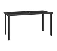 vidaXL Tavolo da Pranzo da Giardino Nero 140x70x73 cm in Polyrattan