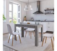 vidaXL Tavolo da Pranzo Elegante Moderno Robusto Resistente Stile Minimalista Liscio Tavola Arredo Salotto Cucina Grigio Cemento in Truciolato