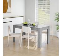 vidaXL Tavolo da Pranzo Grigio Cemento 140x74,5x76cm Legno Multistrato