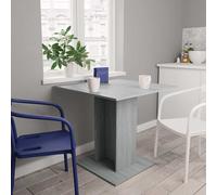 vidaXL Tavolo da Pranzo grigio sonoma 80x80x75 cm in Legno Multistrato