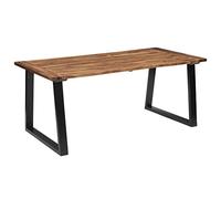 Tavolo da pranzo in legno massello di acacia 180x90 cm