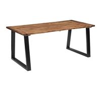 Tavolo da pranzo in legno massello di acacia 180x90 cm