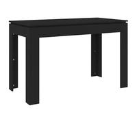 vidaXL Tavolo da Pranzo Minimalista Elegante Moderno Robusto Mobili per Interni Arredi Casa Cucina Nero 120x60x76 cm in Truciolato