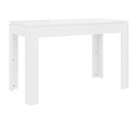 vidaXL Tavolo da Pranzo Minimalista Elegante Robusto Moderno Arredo Casa Cucina Salotto Semplice Bianco Lucido 120x60x76 cm in Truciolato