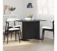 vidaXL Tavolo da pranzo Nero 110 x 60 x 75 cm Legno multistrato