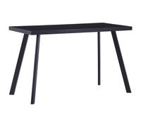 vidaXL Tavolo da Pranzo Nero 120x60x75 cm in Vetro Temperato