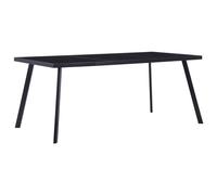 vidaXL Tavolo da Pranzo Nero 160x80x75 cm in Vetro Temperato