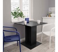 vidaXL Tavolo da Pranzo Nero 80x80x75 cm in Legno Multistrato