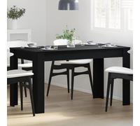 vidaXL Tavolo da pranzo Nero Rovere 140x74,5x76 cm in legno ingegnerizzato