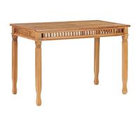 vidaXL Tavolo da Pranzo per Giardino 110x65x80 cm in Massello di Teak