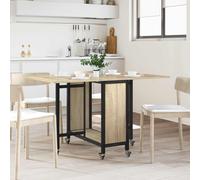 vidaXL Tavolo da pranzo pieghevole con ruote 130 x 80 x 76,5 cm