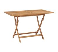 vidaXL Tavolo Pieghevole da Giardino 120x70x75 cm in Massello di Teak