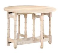 VIDAXL - Tavolo Da Pranzo Rotondo 110x76 Cm In Legno Massello Di Mango