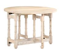 vidaXL Tavolo da Pranzo Rotondo 110x76 cm in Legno Massello di Mango