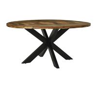 vidaXL Tavolo da pranzo rotondo Ø160x76 cm in legno massello di acacia