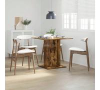 vidaXL Tavolo da Pranzo rovere fumo 80x80x75 cm Legno Multistrato Aggiungete un tocco in semplice stile minimalista alla zona pranzo grazie a questo caratteristico tavolo per sala da pranzo! La sempli