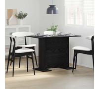 vidaXL Tavolo da pranzo Rovere nero 110 x 60 x 75 cm Legno multistrato