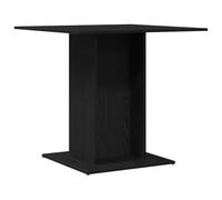 vidaXL Tavolo da pranzo - Tavolo da cucina quadrato in rovere nero - mobili moderni per sala da pranzo - 80 x 80 x 75 cm